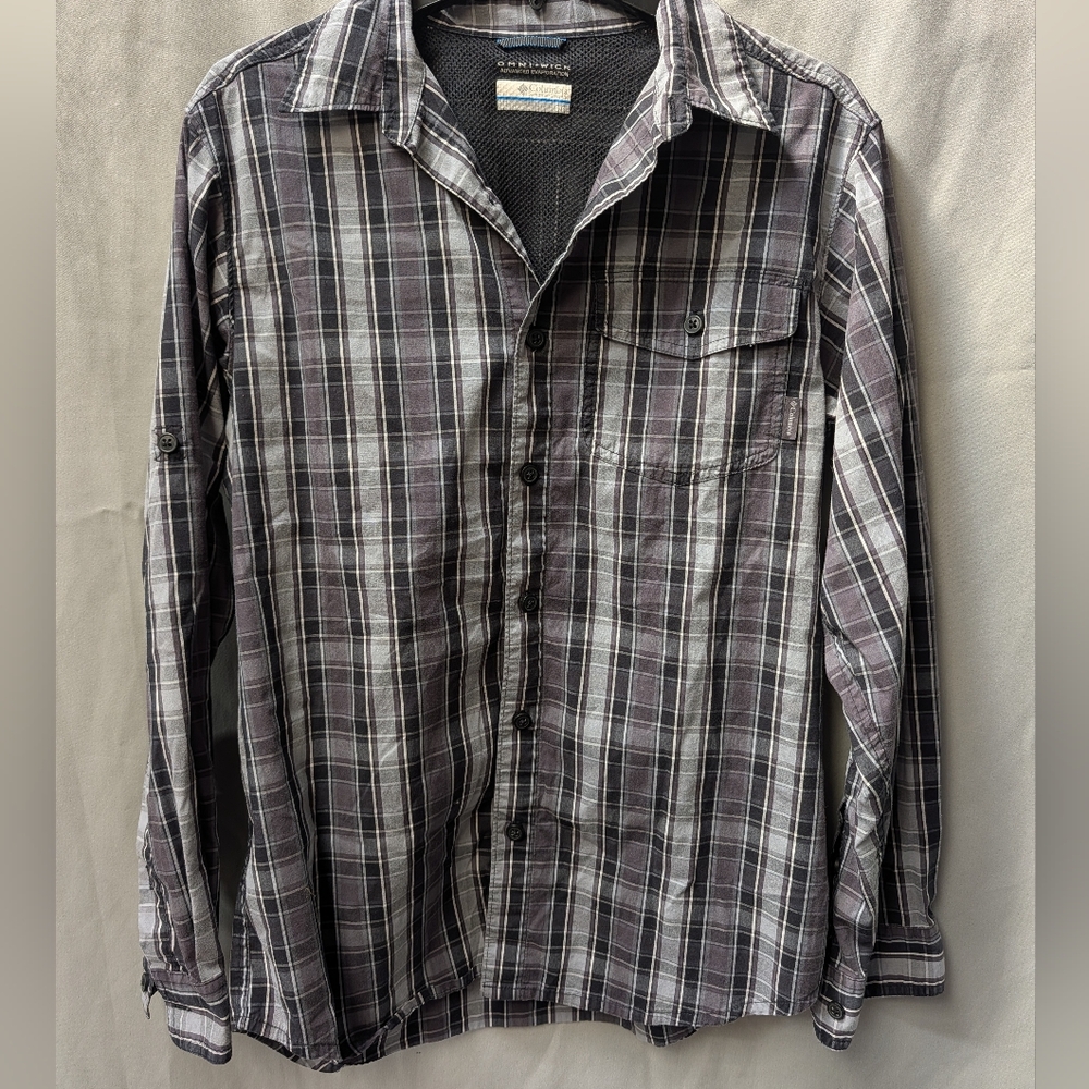 Columbia Men's Plaid Button Down Shirt - Insect Block / Omni-wick